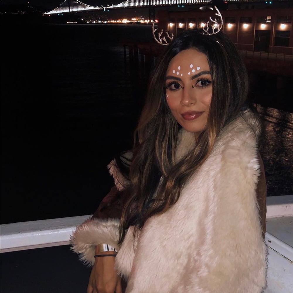 Scoop nyc faux fur trim moto jacket